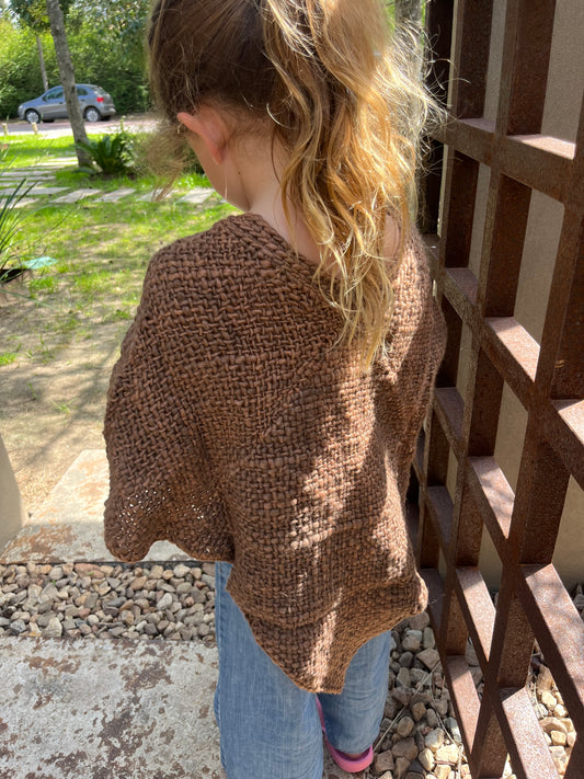 PONCHO MARRON