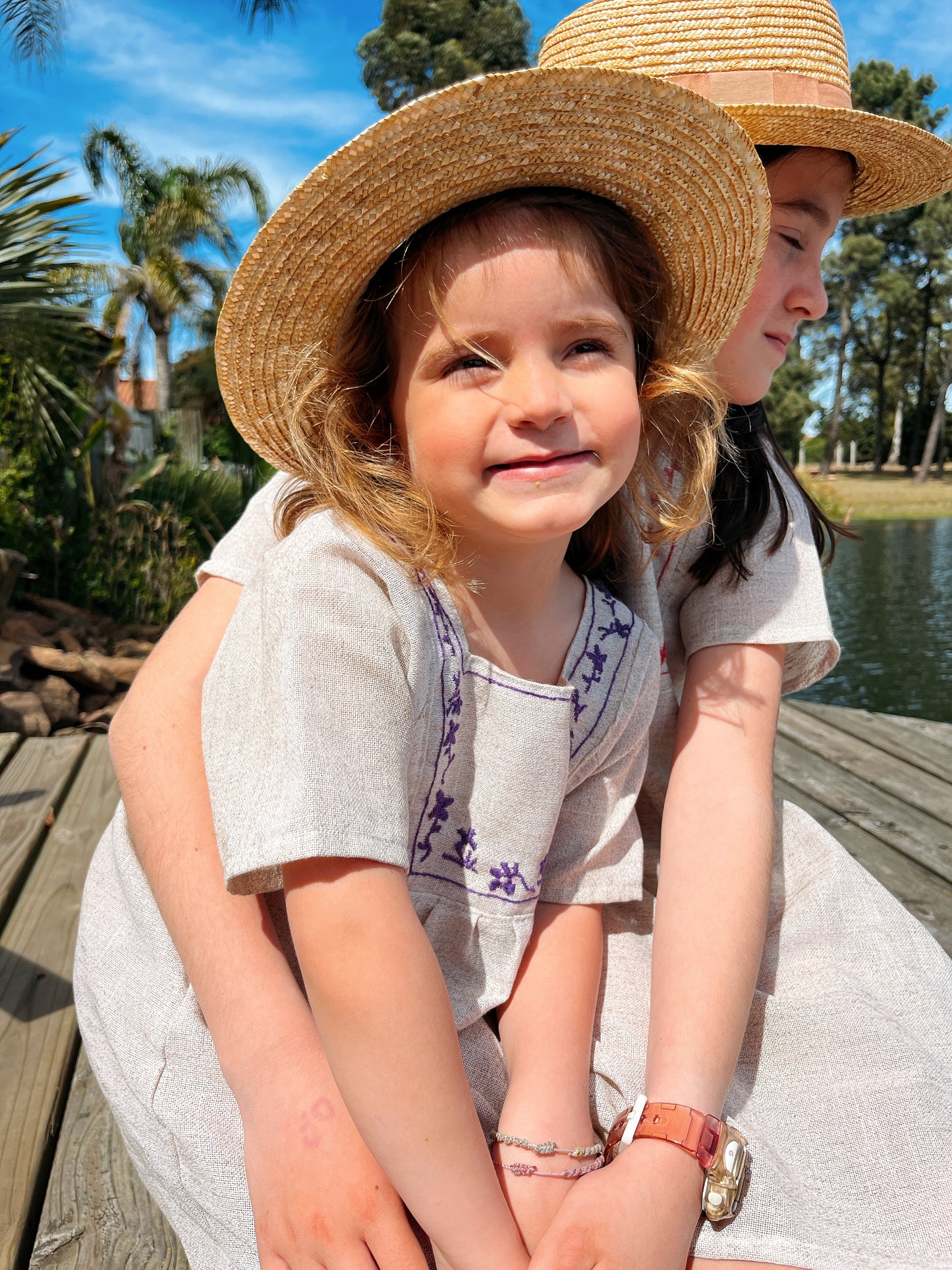 VESTIDO LINO BORDADO PLAYERO